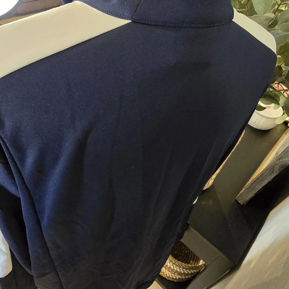 Nike Air Jordan Men's Blue And White Full Zip Track Jacket L